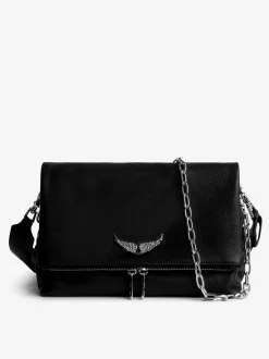 Hot Zadig & Voltaire Swing Your Wings Rocky BagICONIC Noirsilver
